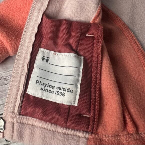 Columbia Fleece Jacket Baby 3-6 Months Pink Colorblock Benton Springs Fleece - Picture 6 of 8